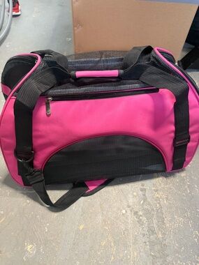 Pink and Black Pet Carrier Tote